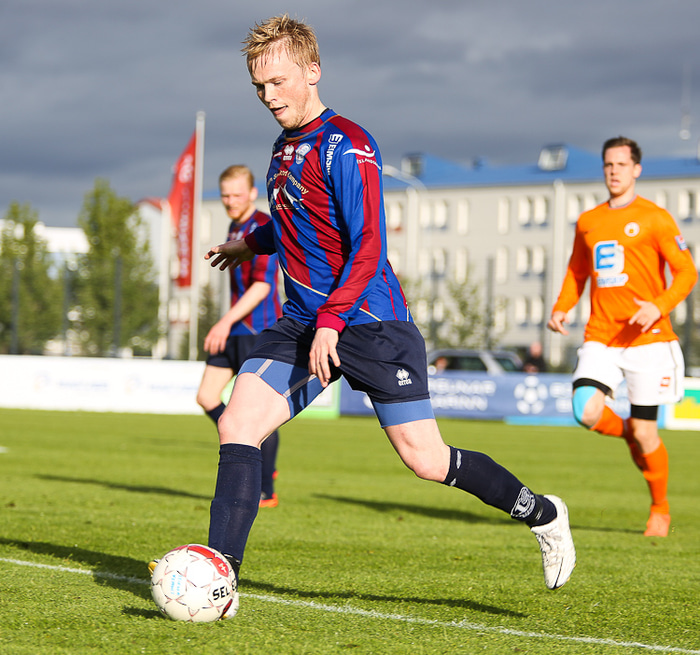 Fúsi í leik með Leikni árið 2013.