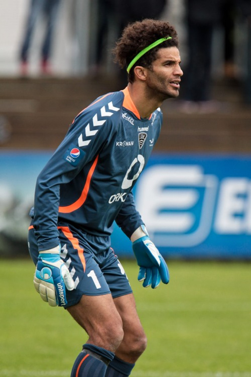 David James í marki ÍBV árið 2013.
