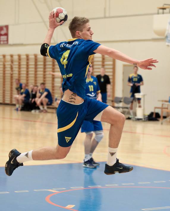 Viggó í handboltanum með Gróttu.