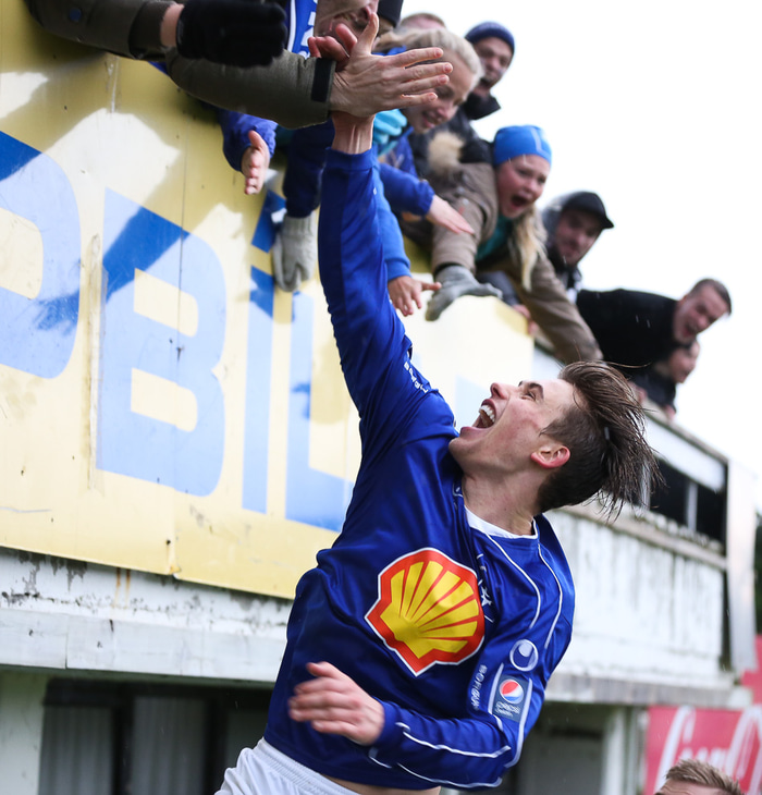 Íslandsmeistaratitlinum 2014 fagnað.