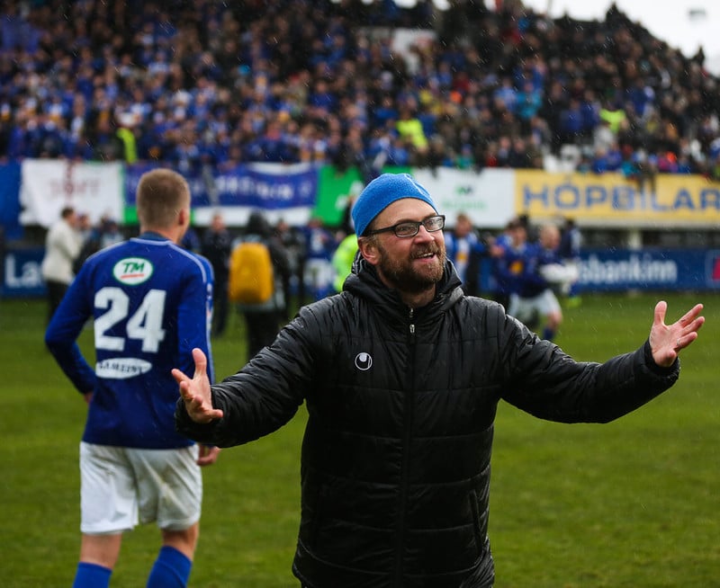 Var við stjórnvölinn er Stjarnan vann sinn fyrsta og eina Íslandsmeistaratitil.