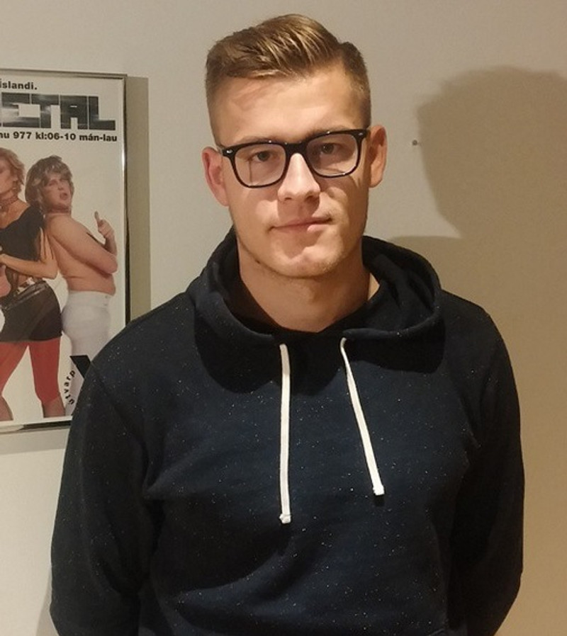 Alfreð var á Íslandi í jólafríi.