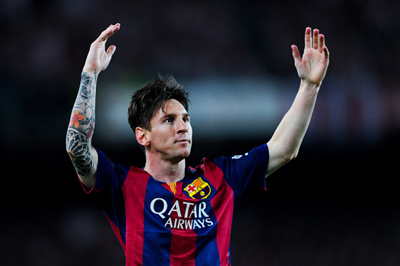 Lionel Messi í kvöld.
