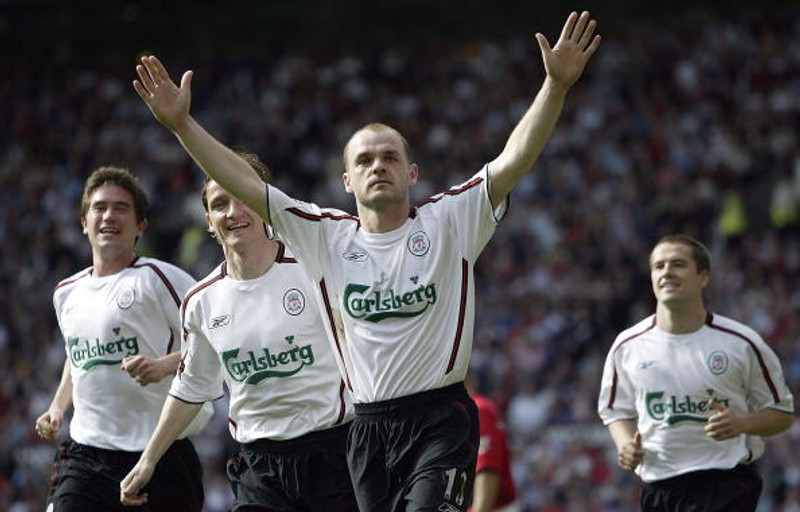 Murphy skoraði þrisvar sinnum sigurmark fyrir Liverpool gegn United milli 2000 og 2004, allt í 1-0 sigrum.