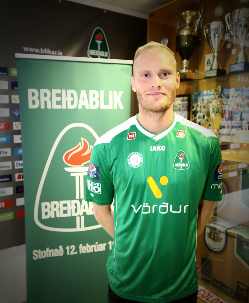Guðmundur Atli í Blikabúningnum.