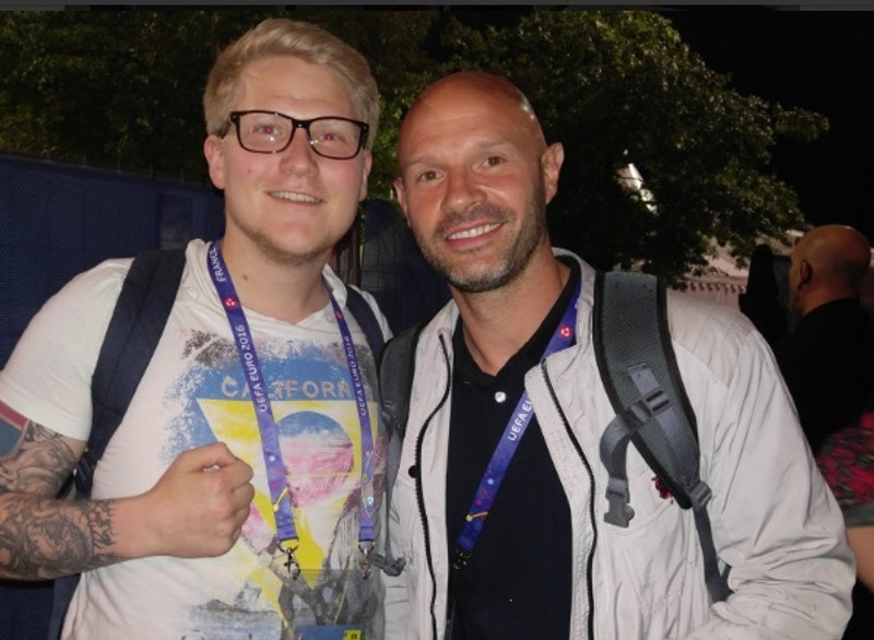 Jói Leeds og Danny Mills.