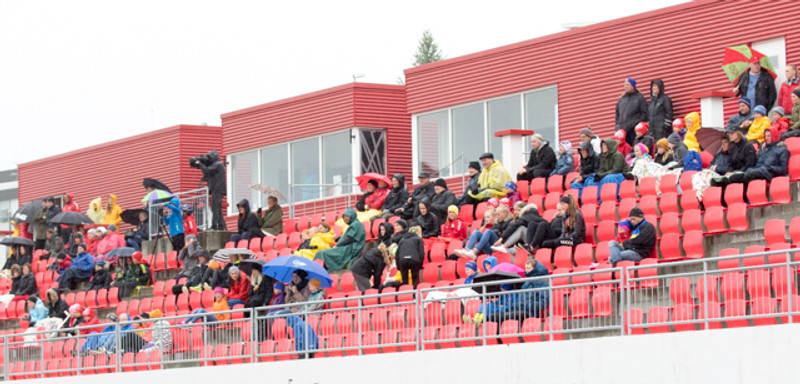 Frá Þórsvelli í þorpinu á Akureyri.