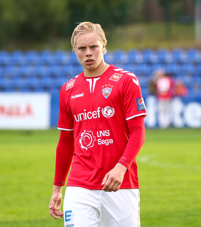 Sóknarmaðurinn ungi Sveinn Aron Guðjohnsen.
