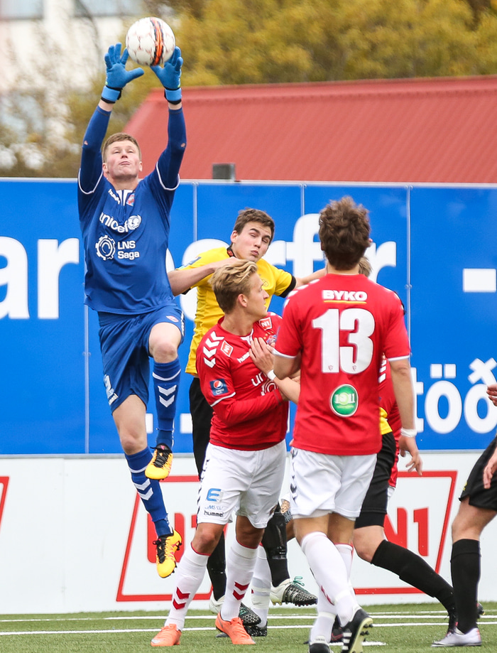 Markvörðurinn Anton Ari Einarsson.