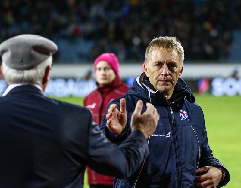 Heimir sáttur eftir leik.