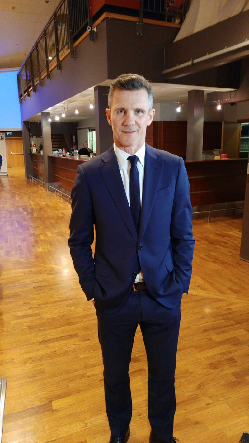 Guðni Bergsson í Vestmannaeyjum í dag.
