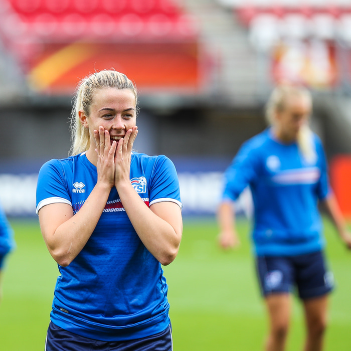 Held að ég hafi aldrei séð Söndru Maríu svona vandræðalega