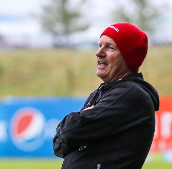 Óli Jó verður léttur í bragði í viðtali eftir sigur á Stjörnunni ef spáin gengur upp.