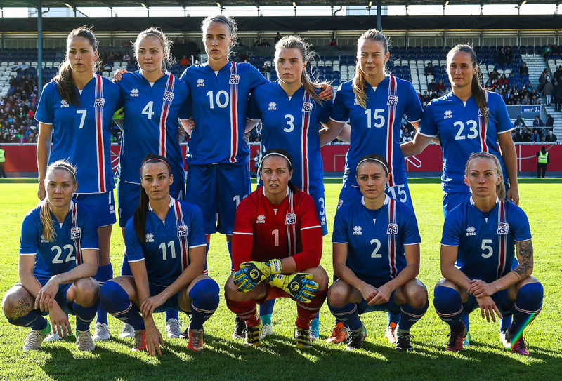Byrjunarlið Íslands í dag.