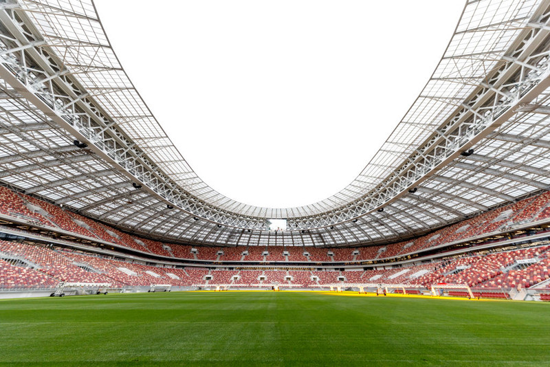 Luzhniki leikvangurinn sem verður notaður á HM í Rússlandi. Búið er að eyða góðum fjárhæðum í uppbyggingu þar.