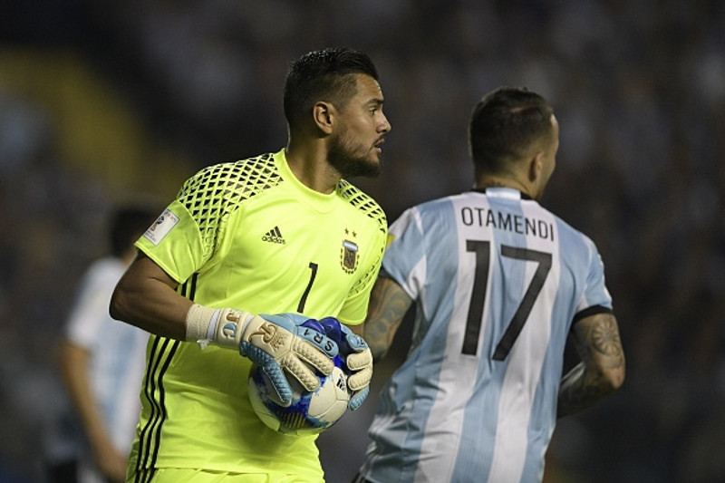 Romero í leik með argentínska landsliðinu.