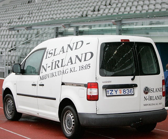 Auglýsing fyrir Ísland - Norður-Írland árið 2007.