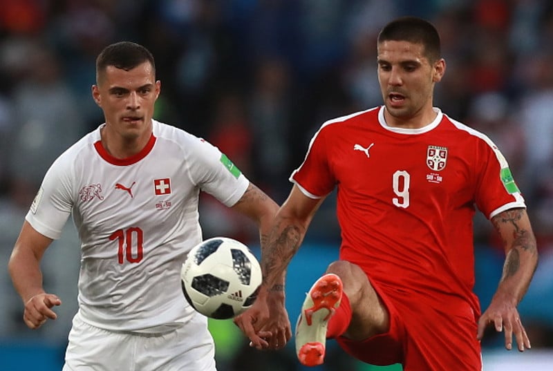Mitrovic gerði tvö fyrir Serbíu í kvöld.