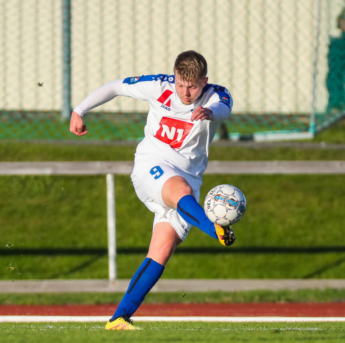 Kristinn Magnús lék með Víkingi Ó. í Inkasso-deildinni í fyrra. Hann setti sex mörk gegn Afríku í dag.