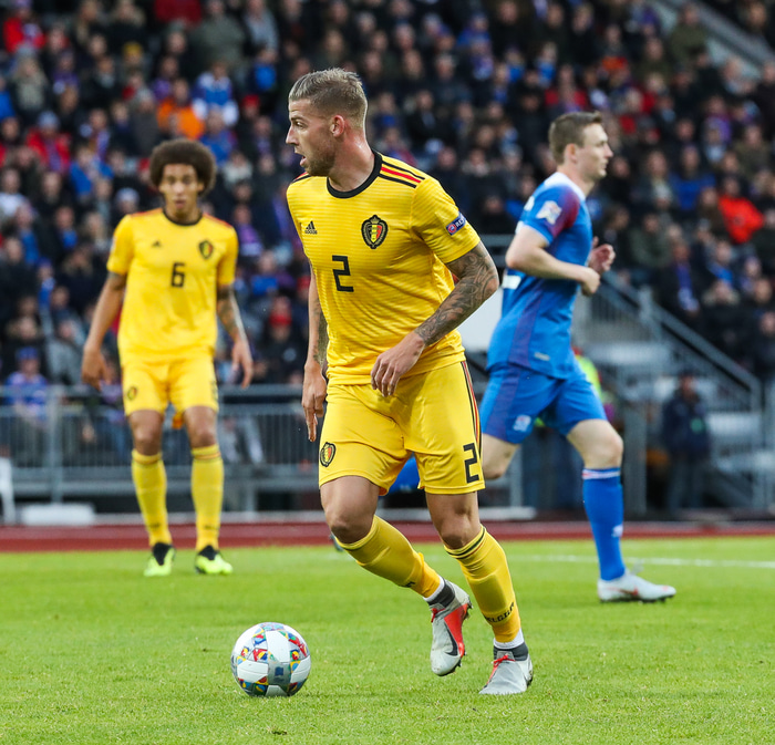 Toby Alderweireld á Laugardalsvelli.