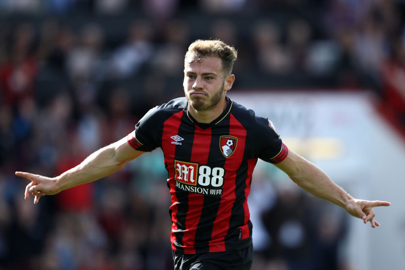 Miðja: Ryan Fraser (Bournemout) - Tvö mörk og stoðsending í 4-2 sigri gegn Leicester. Fær þó mínus fyrir ljóta dýfu!