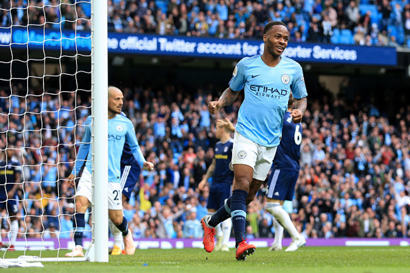 Raheem Sterling (Manchester City) - Var öflugur gegn Huddersfield og skoraði eitt af mörkum City.