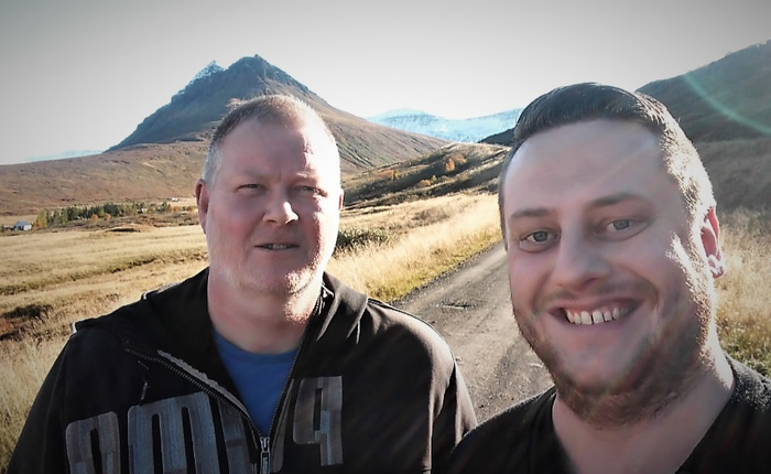 Heimir og Daníel á Norðfirði þar sem viðtalið var tekið.