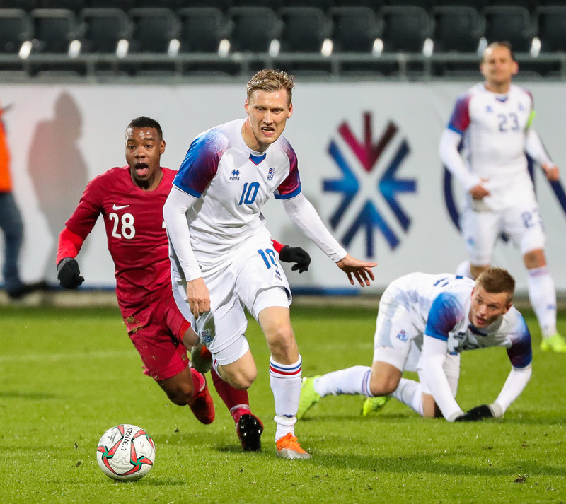 Andri Rúnar á fimm landsleiki fyrir Ísland.