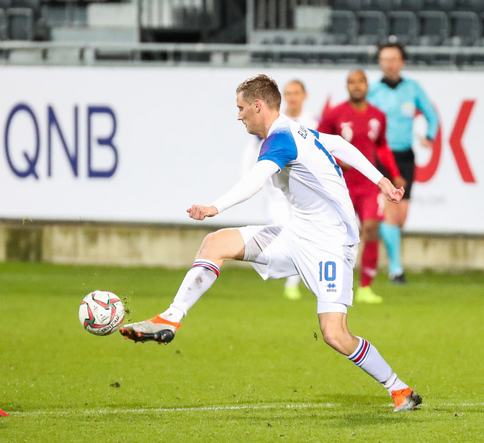 Andri í landsleik árið 2018.