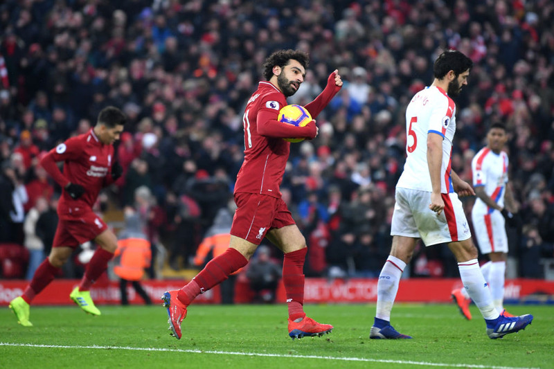Mohamed Salah (Liverpool) - Skoraði tvö fyrir Liverpool í 4-3 sigrinum á Crystal Palace.