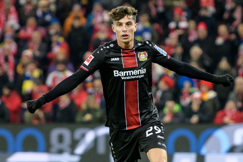 Kai Havertz skoraði fyrir Leverkusen