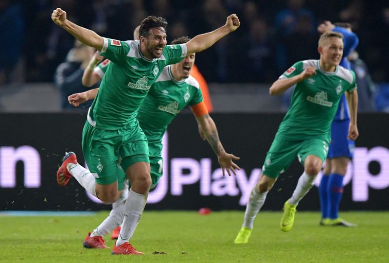 Werder Bremen hafði betur gegn Wolfsburg.