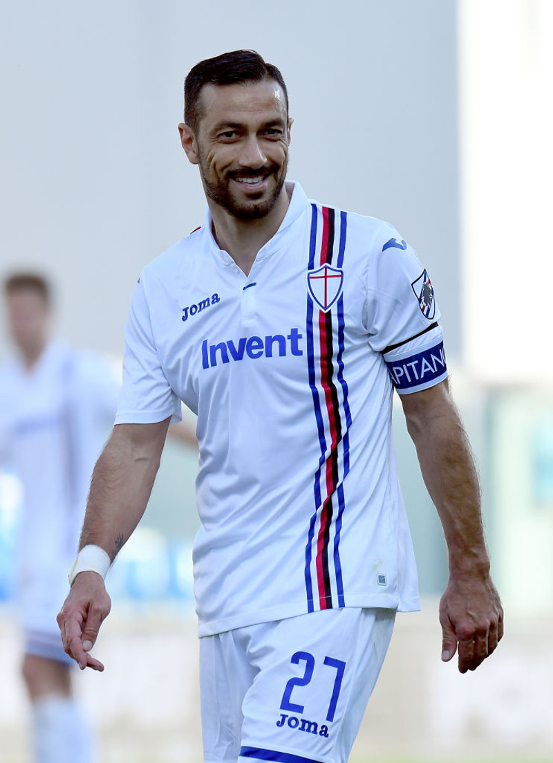 Dvöl Quagliarella hjá Napoli var hræðileg.