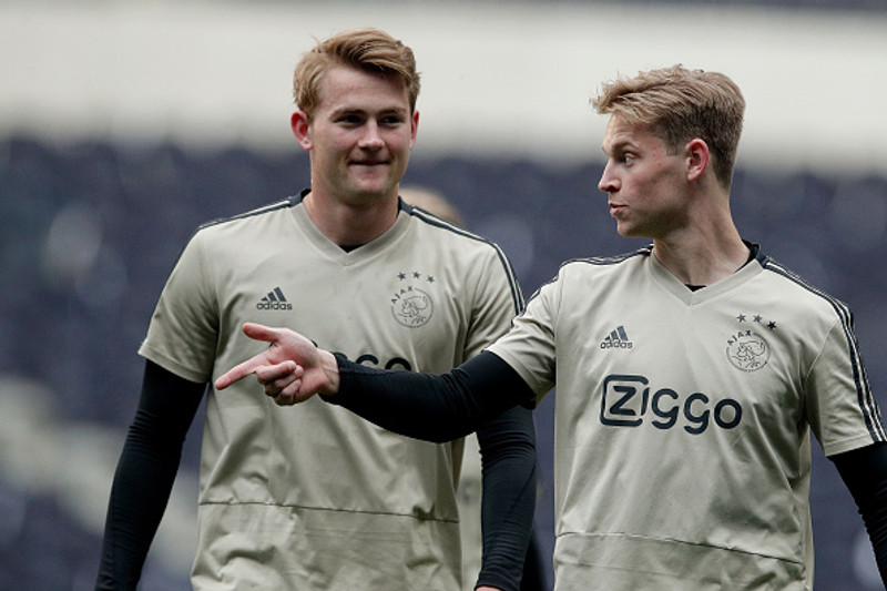 Matthijs de Ligt og Frenkie de Jong.