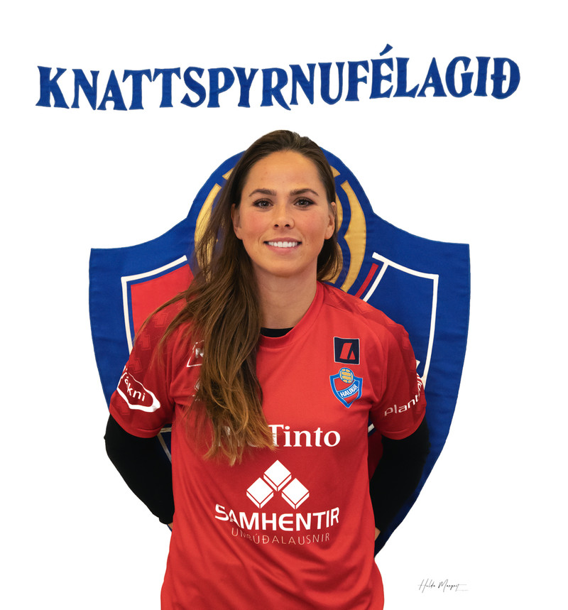 Sara Björk var í Haukum þegar hún meiddist illa.