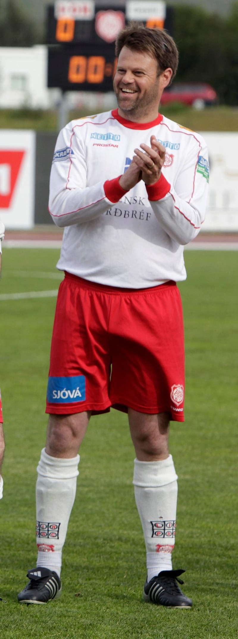 Þórir Guðmundur Áskelsson, faðir Nökkva þeys. Myndin er tekin fyrir minningarleik um Guðmund Sigurbjörnsson á Þórsvellinum sumarið 2013.