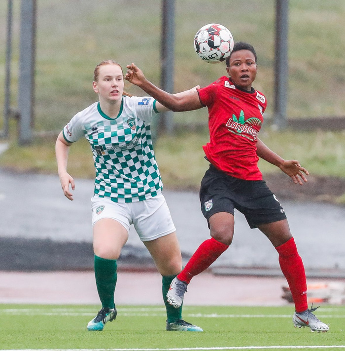 Samira í leik með Aftureldingu.