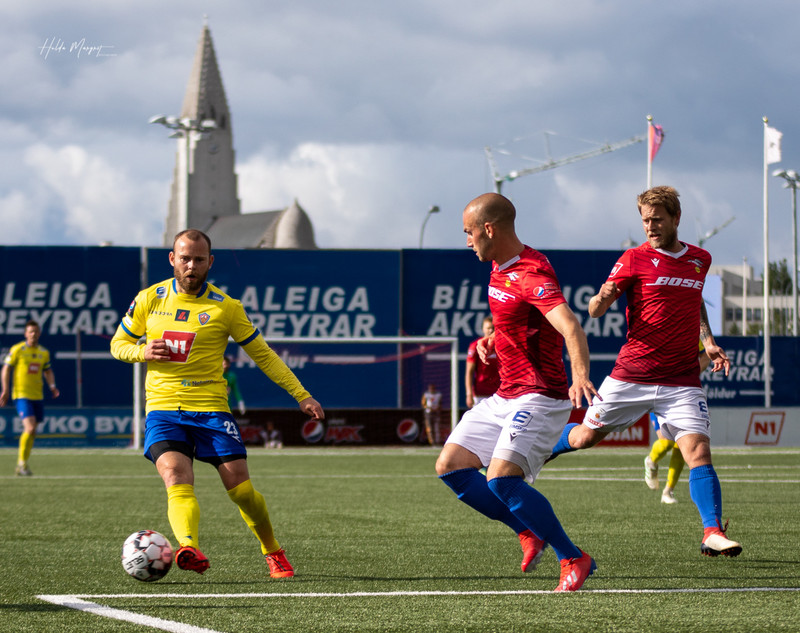 Steinþór Freyr Þorsteinsson fékk að líta rauða spjaldið.