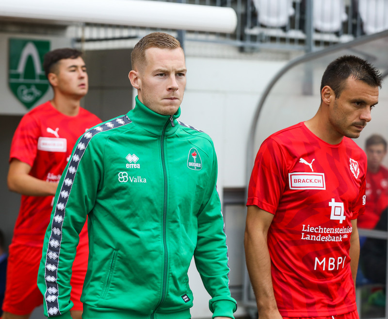 Gísli gegn Vaduz í sumar.