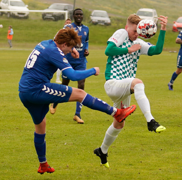 Úr leik hjá KF og Augnablik á síðustu leiktíð.