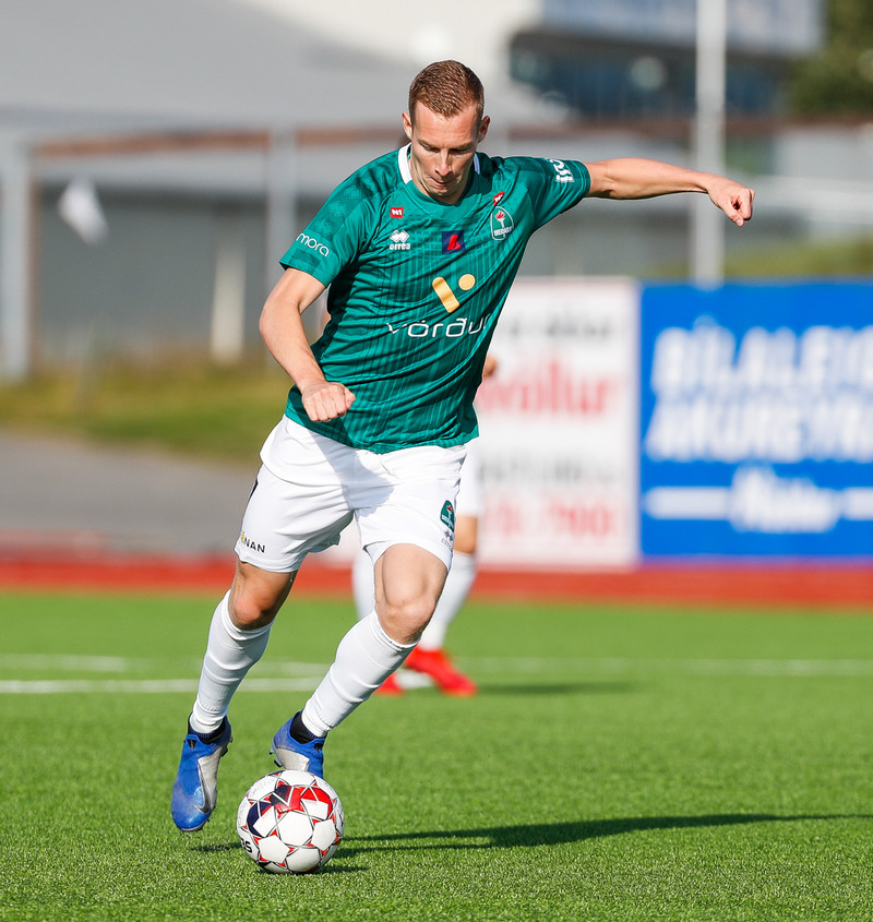 Gísli Eyjólfsson skoraði lokamarkið í kvöld