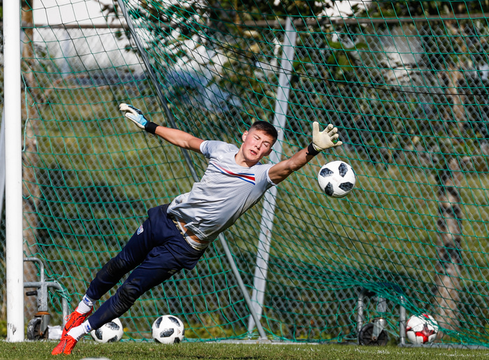 Á U19 æfingu árið 2019.