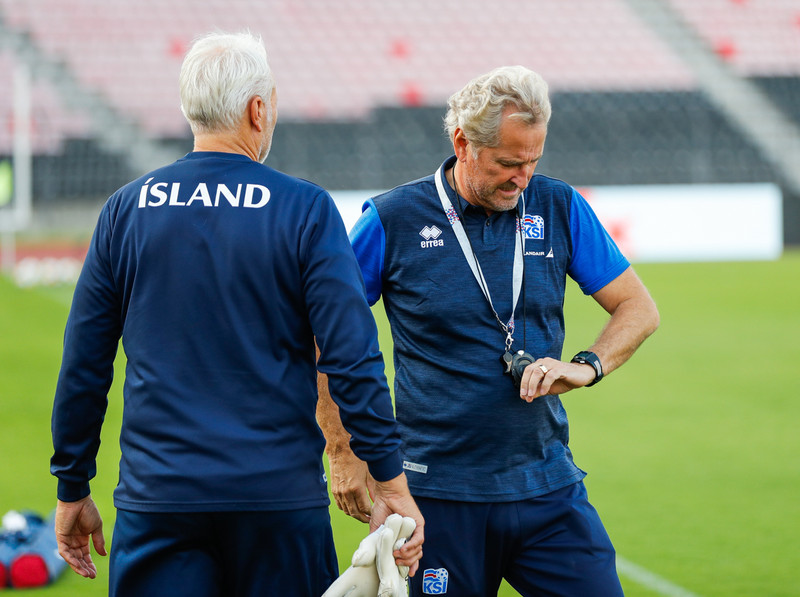 Myndaveisla frá æfingu Íslands í Elbasan í Albaníu
