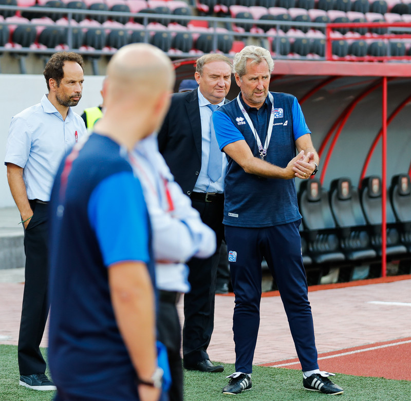 Myndaveisla frá æfingu Íslands í Elbasan í Albaníu