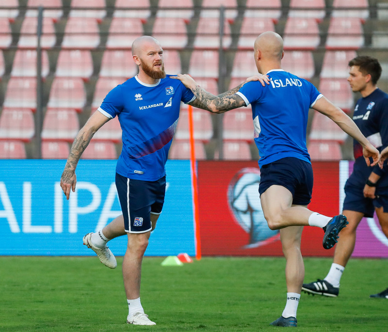 Myndaveisla frá æfingu Íslands í Elbasan í Albaníu