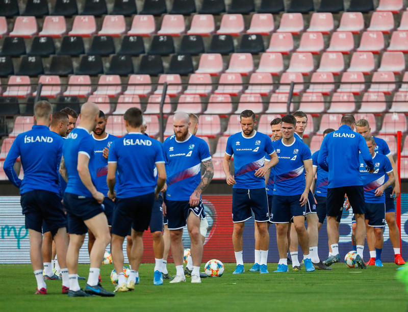 Myndaveisla frá æfingu Íslands í Elbasan í Albaníu