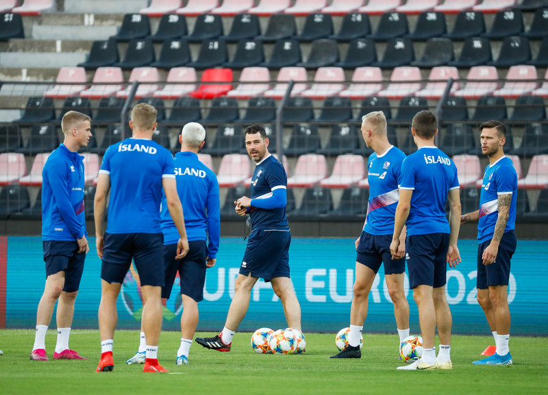 Myndaveisla frá æfingu Íslands í Elbasan í Albaníu