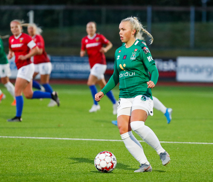 Kristín Dís í leik með Breiðabliki.