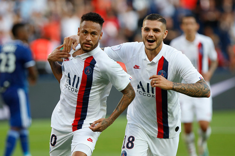 Neymar og Icardi. Neymar er í banni, Icardi byrjar.