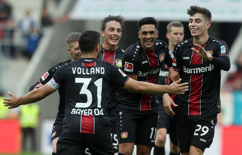 Leverkusen hafði betur gegn Augsburg.